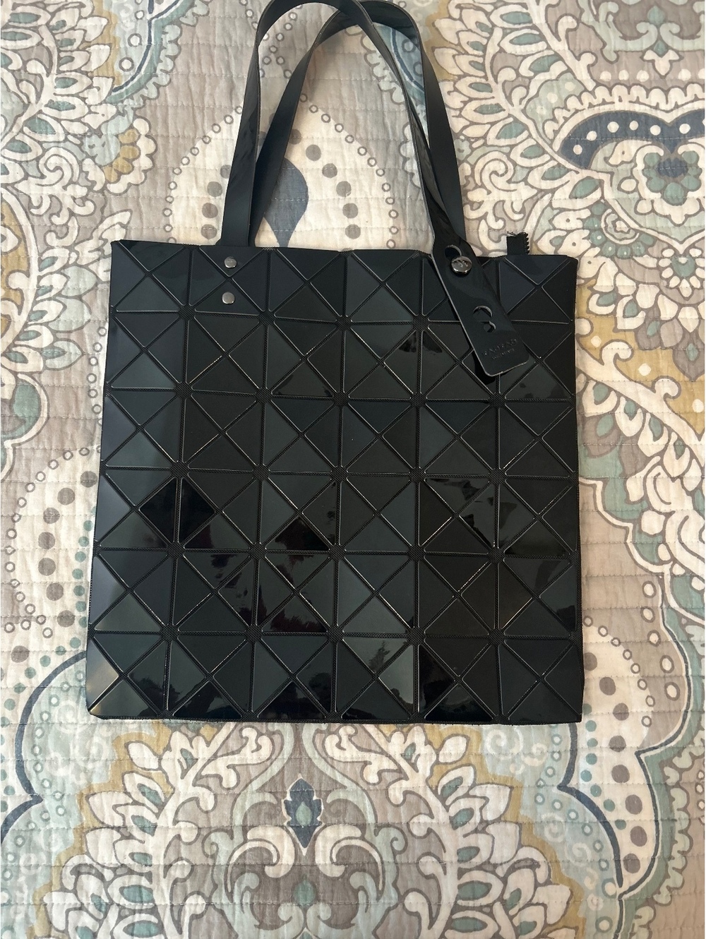 Bao Bao Issey Miyake Black Geometric Tote Bag